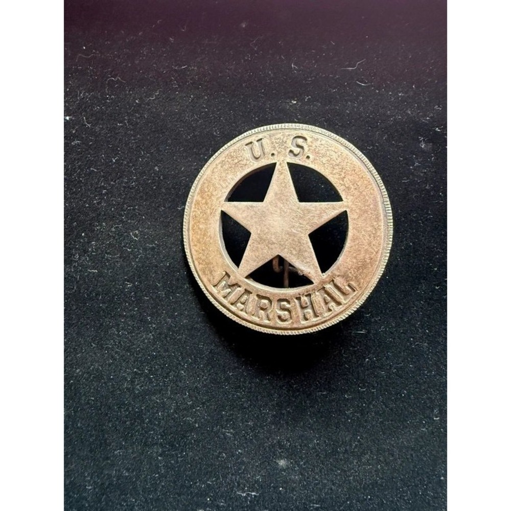 Vintage Heavy Metal US Marshall Badge Pin 1.75"